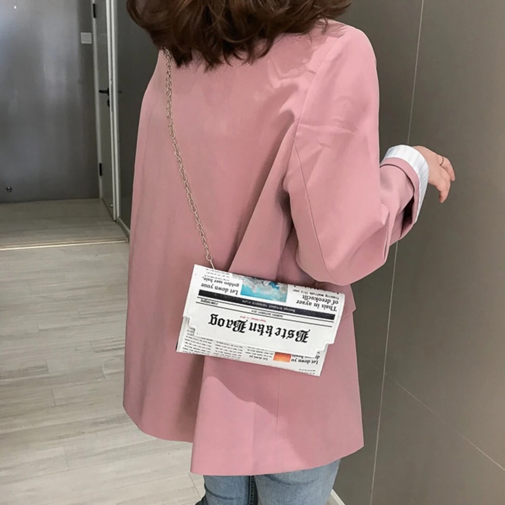 Newspaper Shoulder Crossbody Purse - Picture 5 of 7